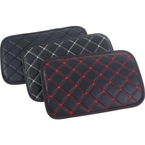 Universal 1pc Leather Center Console Cover Car Armrest Cover Arm Rest Pad Fit for Most Vehicle SUV Truck Car Styling Interior