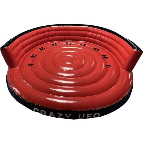 Funny inflatable water crazy ufo flying towables for rental