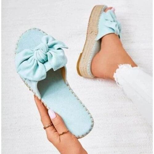 Women Sandals Sweet Summer Shoes Women Platform Sandals sexy New wedges Sandals With High Heels Large size Bow Wedges Shoes