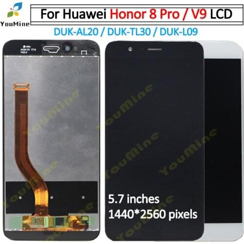 For 5.7" Huawei Honor V9 LCD Display Touch Screen Digitizer Assembly 2560x1440 Replacement Parts for Honor 8pro lcd