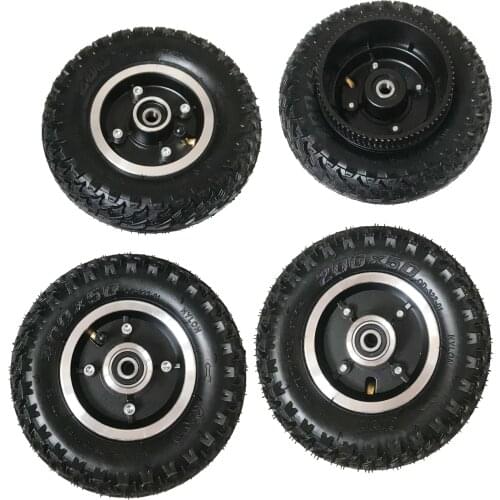 1 pieces of 8 inch pneumatic wheels tire black color electric mountainboard skateboard stroller scooter rubber inflatable