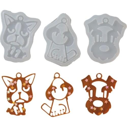 1PCS Animal Dog Silicone Pendant Jewerly Mold Fondant Mold Cake Decorating Mold ChocolateMould Cake Tool for Bakeware