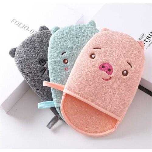 100pcs Cute Cartoon Girl Bath Towel Gloves Bath Shower Candy Colors Body Wash Skin Spa Bath Scrubber Clean Brush Bath Amenities