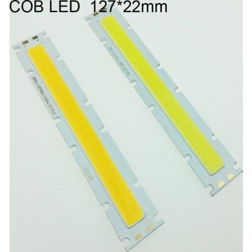 20W COB LED Chips Strip Bar Light White Warm White 127*22MM Home Bulb for DIY Auto Light Source Lamp DC 30V-36V 2pcs