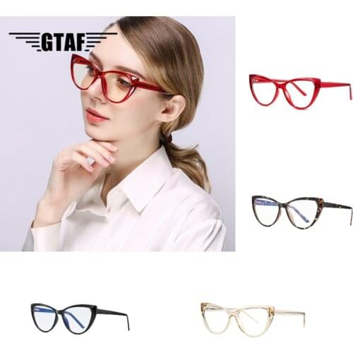 2020 New Fashion Anti-Blue Transparent Glasses PC Spring Pin Computer Glasses Womens Flat Goggles