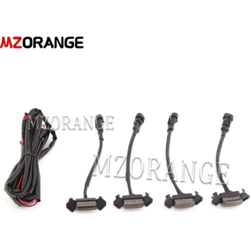 4pcs Smoked Lens Amber LED Front Grille Light with Wiring Harness Kit for Toyota Tacoma 2016-2020 w/TRD Pro LED Grill Lamp 12V