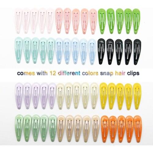 60pcs Mix Color With Epoxy Glitters Hairgrip Hair Clip Snap Hair Clips for Children Girls Hair Accessories Women,JXN004