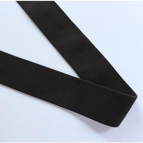 43 Meters/Roll 20mm/25mm/30mm/40mm/50mm Velvet Polyester Elastic Band Sewing For Underwear Clothing Accessories Black White