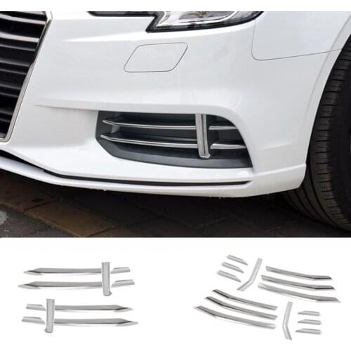 CNORICARC Stainless Steel Car Front Fog Lamp Trim Strips For Audi A3 2017-18 Hatchback Sedan Sport Styling Cover Sequin