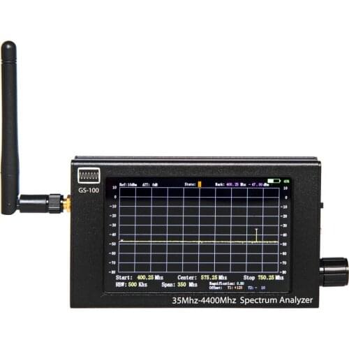 GS100 35MHz-4400MHz Spectrum Analyze TFT LCD Display Screen Spectrum Analyzer Aluminum Housing Multifunction Utility Tool