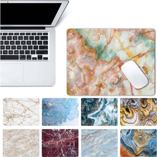 Game Mice Mouse Pad PU Leather Mat Waterproof Pad Mousepad for Office Computer Laptop Home Work Mousepad Marble Series Pattern