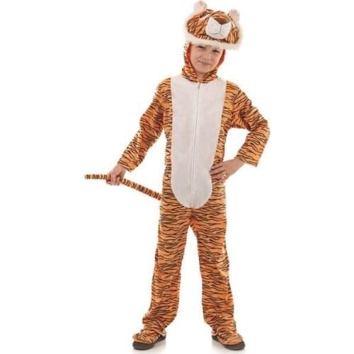 Jongen Kleding Tijger Pyjama Cartoon Onesie Jongens Kostuum Halloween Tiger Animal Jumpsuit Cosplay Stage Kostuums