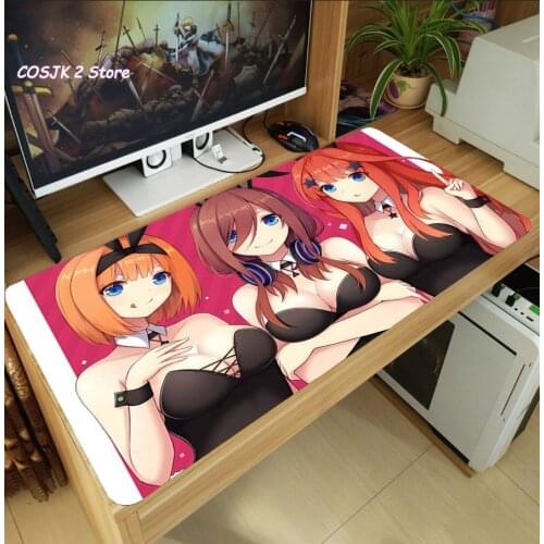 Anime The Quintessential Quintuplets Nakano Miku Yotsuba Mouse Pad Laptop PC Gaming Desk Keyboard Mat Thicken Anti-Slip Playmat