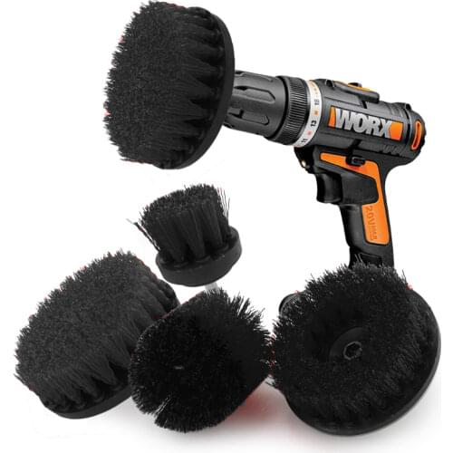 2/3.5/4/5'' Brush Attachment Set Power Scrubber Brush Car Polisher Bathroom Cleaning Kit with Extender Kitchen Cleaning Tools