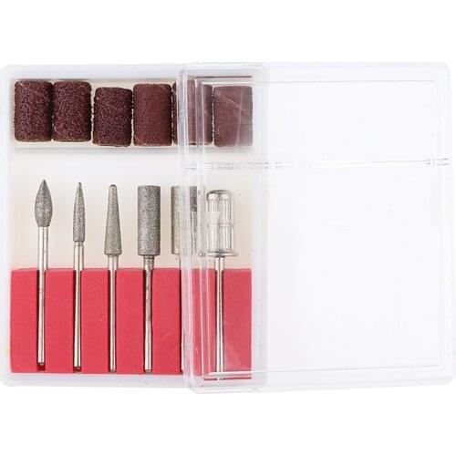 Set of 6pcs, Nail Drill Bits for Electric Nail File/Drill, Manicure Pedicure Machine Replacement, 3/32' Shank Size