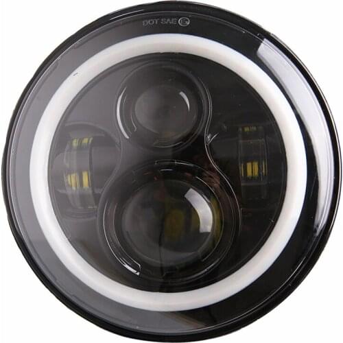 NEW 7 Inch LED Headlight with White Halo for Touring Ultra Classic Electra Street Glide Road King Yamaha Motorcycle Headlamp