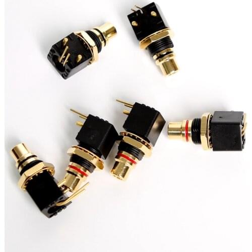 RCA socket Copper 24K gold -plated RCA For PCB amplifier board or preamplifier RCA