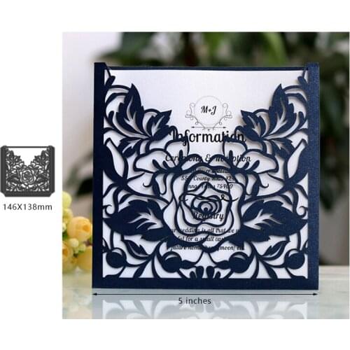Rose Wedding Invitation Craft dies Metal Cutting Dies Scrapbooking for Embossing Card Making Valentine Stencil New 2019