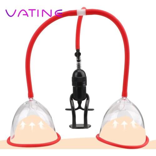 VATINE Manual Breast Pump Flirting Climax Bondage Toys Removable Masturbation Breast Stimulation Vacuum Breast Massage Pump