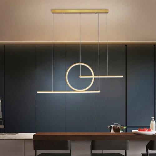 Modern Minimalist Led Chandelier with Remote Control Living Room Kitchen Fixture Table Dining Home Decor Lighting Will Inner