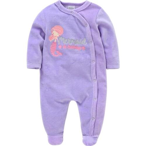 Warm Spring Newborn Baby Girls Clothes Rompers Infant Onesies Velvet Warm Jumpsuit Baby Boys Overalls Toddler GirlsClothing