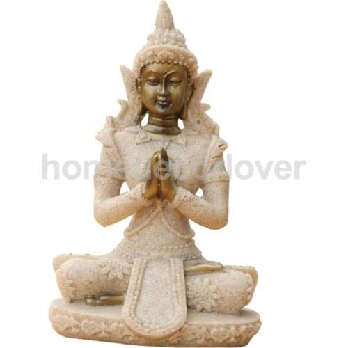 The Hue Sandstone Buddha Statue Sculpture Hand Carved Figurine Decoration
