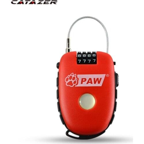 Cycling Buckle Mini Bike Bicycle Lock Helmet Bag Steel Wire Cable hook Lock Anti Theft Password Lock Safety Security Locks