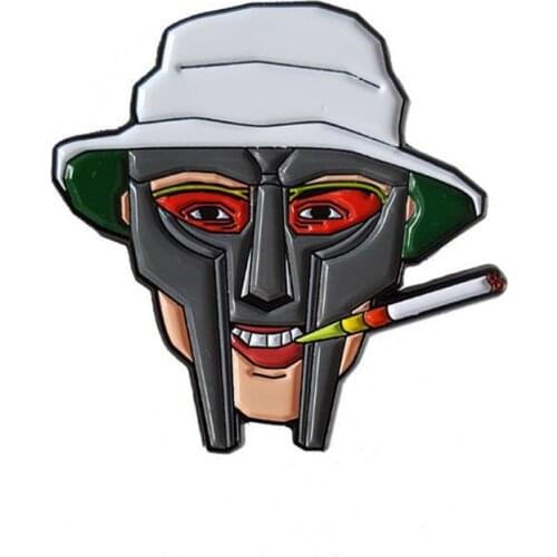 MF DOOM Hunter enamel hat pin pop mash up jewelry