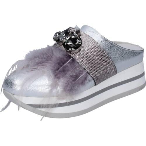 JEANNOT sandals women leather silver