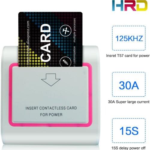 125KHz ID Card Key Switch Access Hotel Card Switch Energy Saving Switch With Card 8 Color Optional high frequency