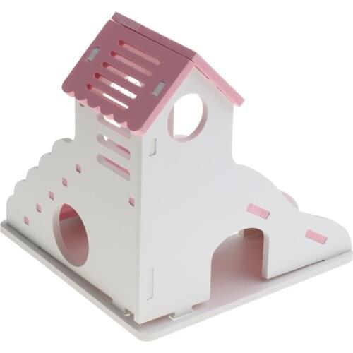 2 Pcs House Villa Cage Exercise Toys for Hamster Hedgehog Mouse Guinea Pig