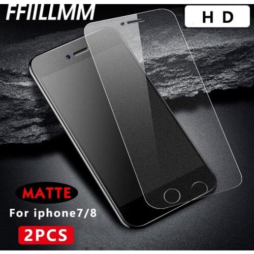 2Pcs/lot Full Cover Matte Tempered Glass Film For iPhone 7 8plus Matte Anti-blue Light Screen Protector For iphone 8 7 FFIILLMM
