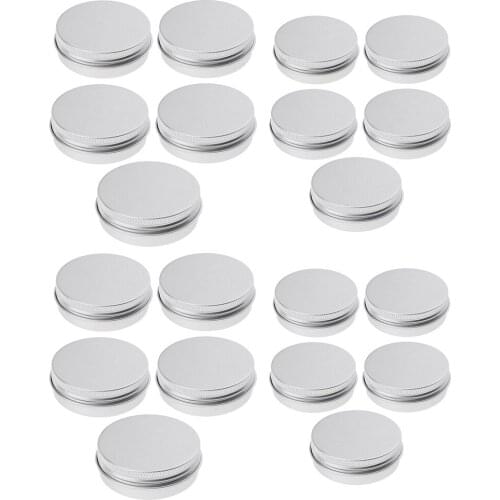 20pieces 25/150ml Aluminum Lip Balm Tin Pots Cosmetic Cream Jar Bottle Container