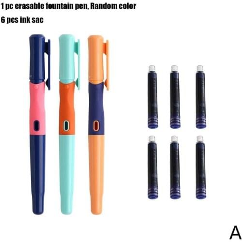 2021 New Product High-grade Plastic Fountain Pen Student Clip Steel Correction Ink Pen Stationery Posture Paper Pen V5B5