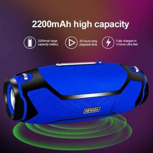 40W Wireless Portable Bluetooth Speakers With 2200mA Battery Bluetooth Subwoofer For PC Computer Boom Box Music Center Radio