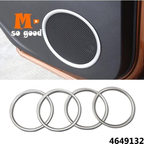 Car styling accessories-Car Door Audio Speaker Ring Frame Sticker Cover Trim-ABS Plastic 2013/14/15/16/17 For Ford C-MAX