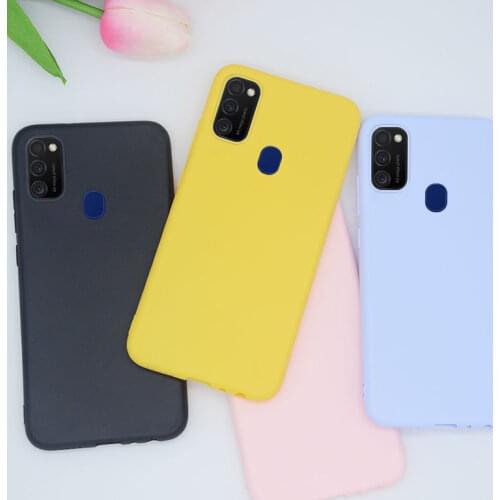 Case Bumper For Samsung Galaxy M11 M21 M30S A11 Case Back Cover Silicone Purple Pink Cute For Samsung A11 M 11 21 Case Soft TPU