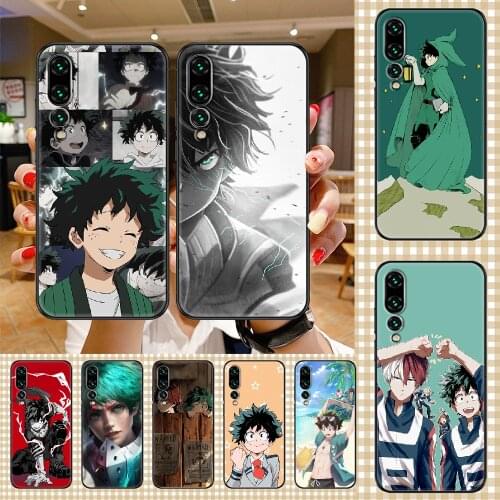 Anime My Hero Academia deku Phone case For Huawei P Mate P10 P20 P30 P40 10 20 Smart Z Pro Lite 2019 black tpu prime luxury
