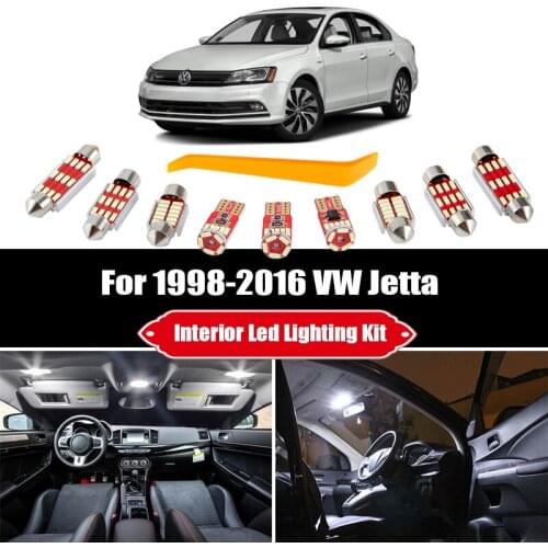 For VW For Jetta For Bora For Vento 4 5 6 MK4 MK5 MK6 (1998-2016) White Canbus Error Free LED Bulb Interior Map Dome Light Kit