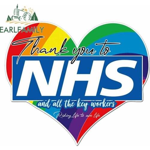 EARLFAMILY 13cm x 11.3cm for Thank You Sign Funny Car Stickers Car Styling Decal Refrigerator Vinyl Material For JDM SUV RV