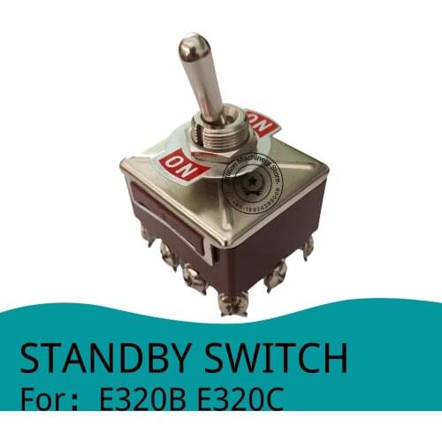 Excavator standby switch for CATERPILLAR CAT E320B E320C 15A 250VAC 10A 380VAC 12 Pin Line ON -ON Excavator Accessories
