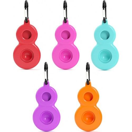Gourd Shape Fidget Simple Dimple Toy Sensory Educational Keychain Push Bubble Fidget Adult Stress Relief Decompression Toy
