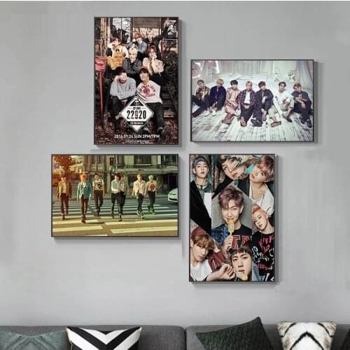 Korean Kpop Boys Star Idol Collection Poster Canvas Painting Wall Art Prints Poster Wall Pictures For Home Room Decor (No Frame)