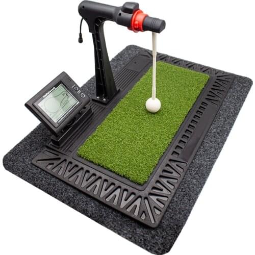 Indoor Digital Swing Practice Golf Swing Exerciser Trainer with English Panel Digital Screen & Auxiliary Voice