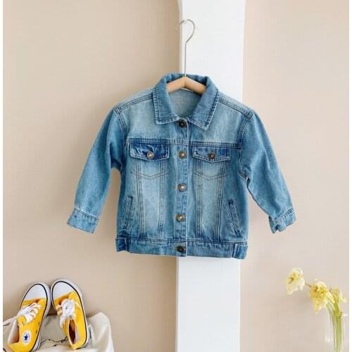Childrens Denim Jacket 2020 Autumn New Korean Fashion Baby Girl Cowboy Jackets Boys and Girls Denim Coats Toddler Outwear 2-8Y
