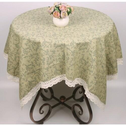 CURCYA Summer Green Leaves Table Cloth for Restaurant Hotel Coffee Tea Table / Banquet Wedding Party Home Decorative Tablecloth