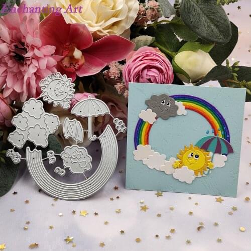The Sun Clouds Rainbow Metal Cutting Dies 2021New Stencils for DIY Scrapbooking Photo Album Decorative Embossing Paper Cards