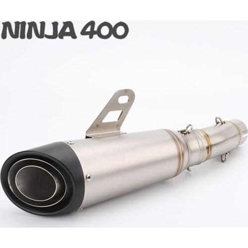 Motorcycle sports car modified exhaust pipe muffler Z400 exhaust pipe NINJA400 middle Link Pipe Ninja 400 exhaust suit