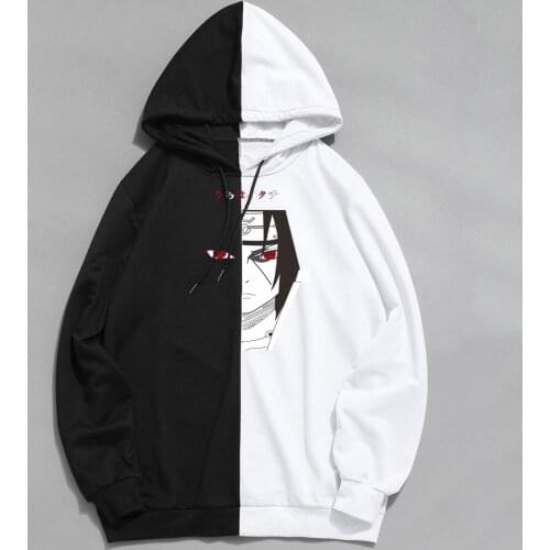 Men Hoodies Print anime Pullover Streetwear Sweatshirt Harajuku Casual Men Women Splicing Hoodie Hombre Hoody Hot Sale