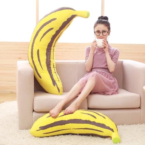 20-130cm Soft Banana Pillow Plush Toy Cute Banana Pendant Doll Girl Sleeping On Bed Long Clip Leg Pillow Long Head Double Pillow